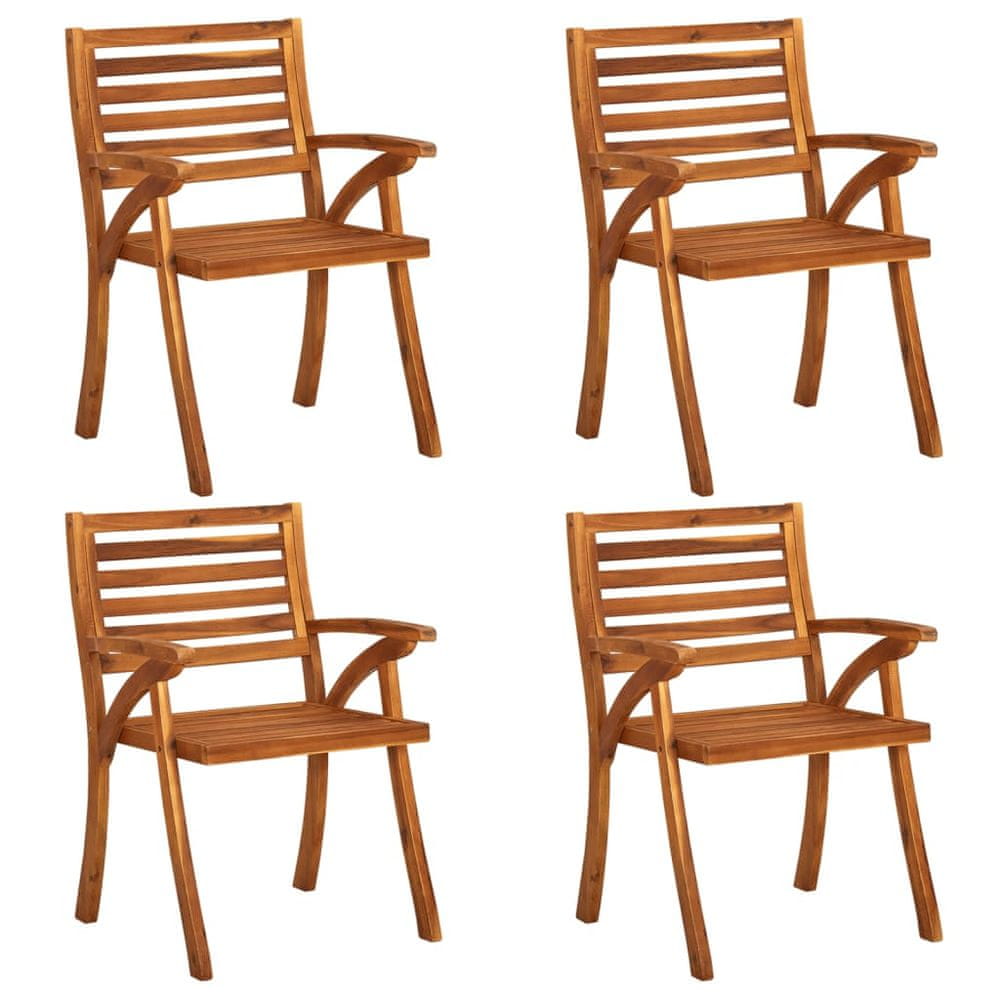 Petromila vidaXL Záhradné stoličky 4 ks masívne akáciové drevo